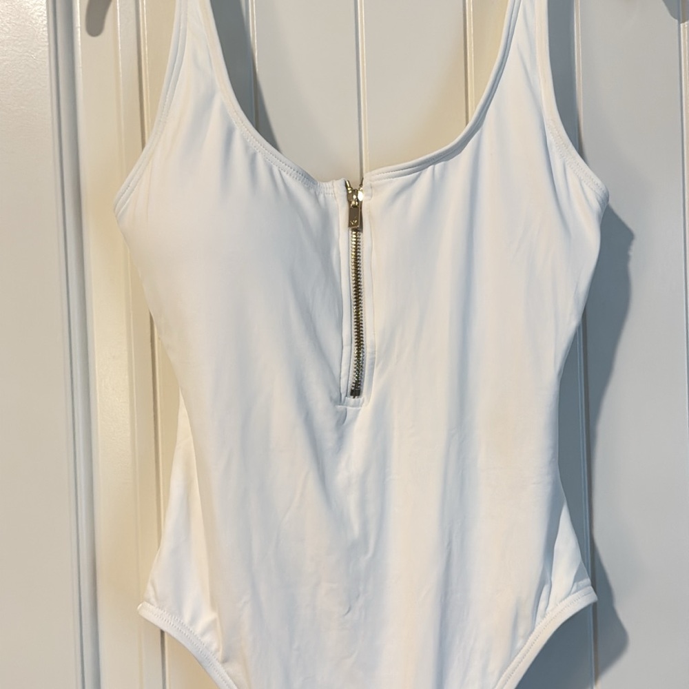 MK White One Piece Swimsuit